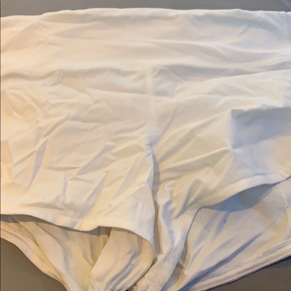 white lululemon shorts (stained)
